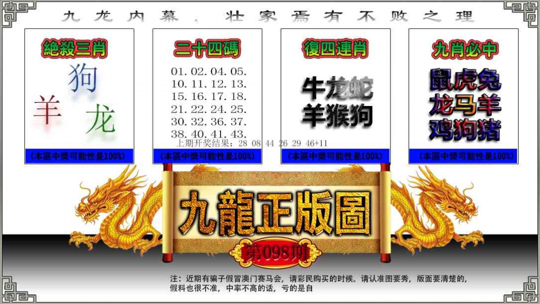 098期九龙正版图[图]