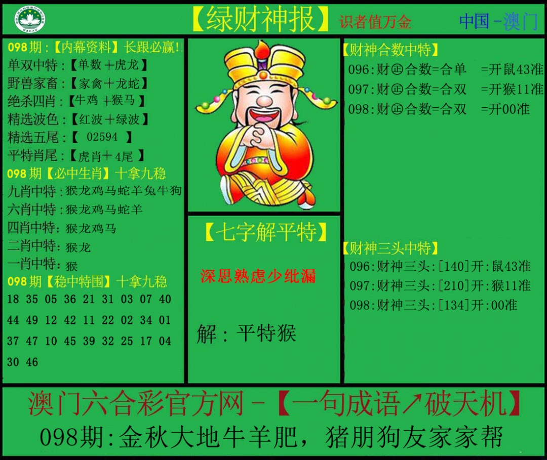 098期绿财神[图]